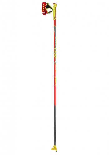 Children's cross-country ski poles LEKI HRC JUNIOR FLUORESCENT RED-NEONYELLOW-DARKANTHRACITE