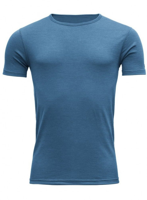detail Devold Breeze Merino 150 T-Shirt Man Blue Melange