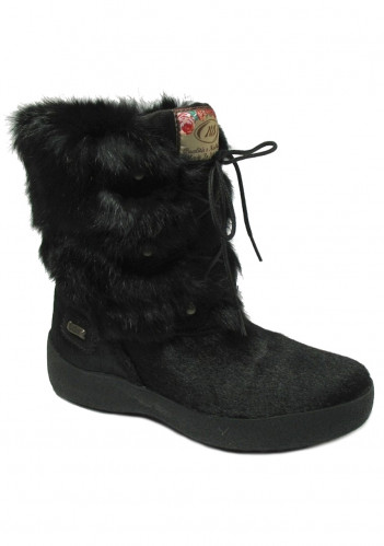 Women's  fur boots Nis 915894 Stivaletto Pelliccia lapin Black