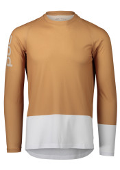 POC MTB Pure LS Jersey Aragonite Brown/Hydrogen White