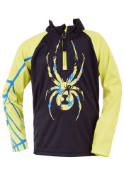 Children's turtleneck Spyder Boys Bug-Zip T-Neck-black