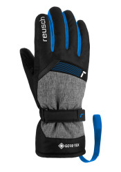 Dětské lyžařské rukavice Reusch Flash GORE-TEX JR Black/Mel/Brill Blue