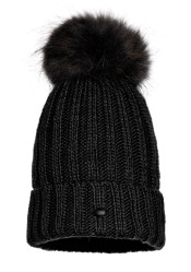 Goldbergh Una Beanie Real Pom Black
