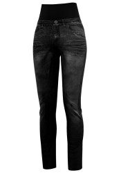Crazy Pant Sound Woman Print Jeans Black