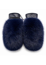 Women's gloves Gena Massa Bis Fox Black/Blue