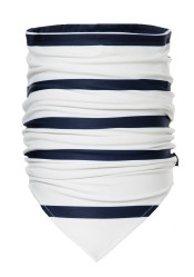 Goldbergh Fluide Neckwarmer Breton Stripe Cream/Blue