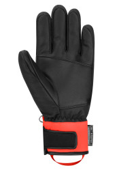 Dětské závodní rukavice Reusch Worldcup Warrior Prime R-TEX® XT Junior - Black/Fluo Red