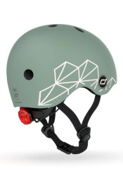 Children's Helmet Scoot & Ride Graphic XXS – Green Lines