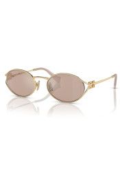 Miu Miu 0MU 52YS ZVN20F54 Sunglasses – Pale Gold / Pink Mirror with Internal Silver