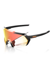 Sunglasses 100% Korbin-Gloss Metallic Black-Orange Flash Mirror Photochromicssssss
