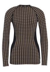 Women's Goldbergh Starlet Baselayer Long Sleeve Black/Toffee