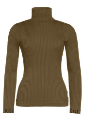 Women's Turtleneck Goldbergh Mira Long Sleeve Knit Sweater Dark Olive