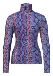 Women's turtleneck Goldbergh Fiesta Ski Pully Snake Turchese