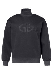 Women's Sweatshirt Goldbergh Sizzle Turtle Neck Sweater Black Lurex Melange