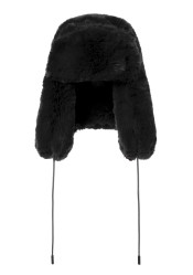 Women's Winter Jacket Goldbergh Cher Fluffy Aviator Hat Black