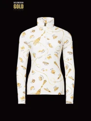 Women's Ski Top Goldbergh Farfalle Ski Pully La Pasta Dorata Cream