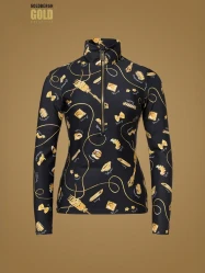 Women's Ski Top Goldbergh Farfalle Ski Pully La Pasta Dorata Black