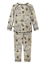 Reima Moomin Trivsam children's functional underwear set - Sandy Beige