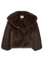 Women's coat APPARIS Yara Fox Coat Dark Brown