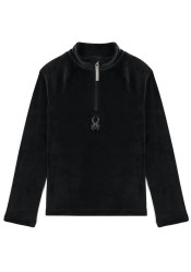 Spyder 38R125306-BLK2 Shimmer Bug 1/2 Zip Kids Sweatshirt, Black