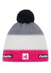 Men's hat Eisbär-Star Pompon MÜ SA-pinkmeliert-white-graumele