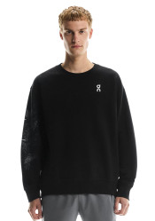 Men's sweatshirt On Running Club Crew Graphic, M Black/Olive