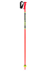Children's downhill poles Leki Racing Kids, bright red-black-neonyellow