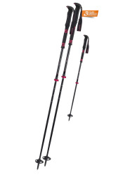 Ski alpine poles Komperdell CARBON C2 Ultralight black/berry
