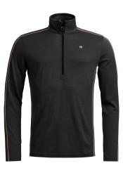 Men's functional turtleneck Ortovox 185 Rock'N'Wool Zip Neck M Black Raven