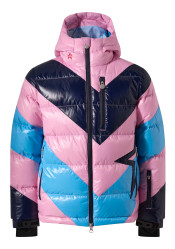 Women's down jacket - Perfect Moment Super Mojo Jacket Pink/Blue