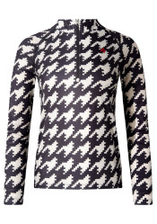 Women's T-shirt - Perfect Moment 1/4 Zip Base Layer Top Black/Snow White