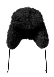 Perfect Moment Faux Fur Trapper Hat (F) Black