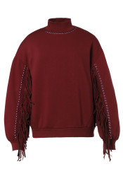 Women's sweater Goldbergh Frenzy crew neck sweater wine red
