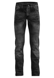 Men's Crazy Pant Super Man Print Dark Jeans