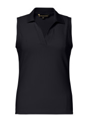 Women´s top Goldbergh Caroline Sleeveless Polo Top Black