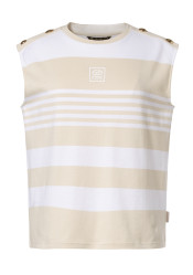 Women's top Goldbergh Mimi Sleeveless Top Champagne/White