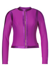 Women´s Top Goldbergh Splash Long Sleeve Zip Rashguard Viola