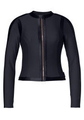 Women´s Top Goldbergh Splash Long Sleeve Zip Rashguard Black