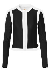 Women´s Top Goldbergh Splash Long Sleeve Zip Rashguard Black/White