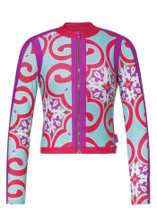 Women´s top Goldbergh Rafaella Long Sleeve Zip Rashguard Turchese