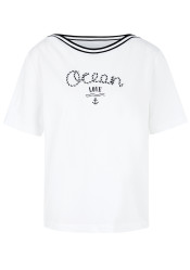 Women's T-shirt Marc Cain AS 48.60 J68 T-Shirt White 100