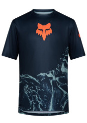 Fox Yth Ranger Ss Jrsy Img Print Arctic Blue Kids Cycling Jersey