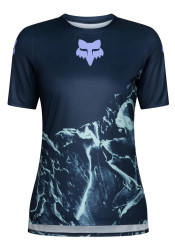 Women's cycling jersey Fox W Ranger Ss Jersey Img Print Arctic Blue