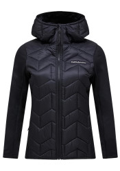 Women´s jacket Peak Performance Elevate Insulated Hybrid Hood Jkt W Black 050