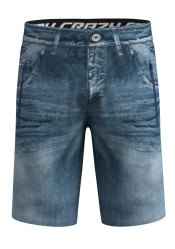 Men's Crazy Short Super Man Print Light Jeans