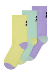 On Running Logo Sock High 3P Kids Bloom/Creek Kids Socks