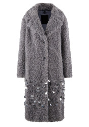Women's coat Sportalm Alaya 100305 Grey Melange Dark (58)