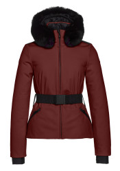 Women\'s jacket Goldbergh Hida Ski Jacket Faux Border Vino Rosso