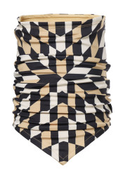 Women´s neckwarmer Goldbergh Noa Neckwarmer Spiral Chess Gold