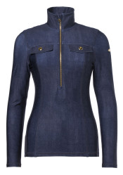 Women´s turtleneck Goldbergh Yunnai Ski Pully Raw Denim